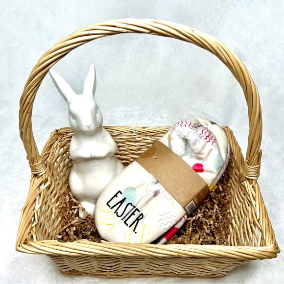 Rae Dunn New EASTER Egg Faux Sherpa Slippers Cream Small Medim S M 5 7 - Picture 17 of 17